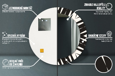 Okrúhle ozdobné zrkadlo na stenu Geometria abstrakcie