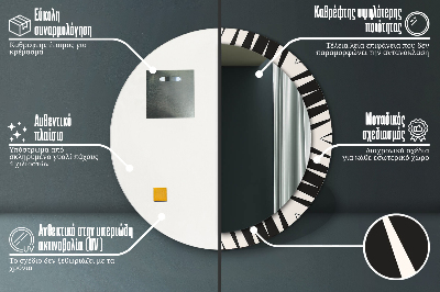 Okrúhle ozdobné zrkadlo na stenu Geometria abstrakcie