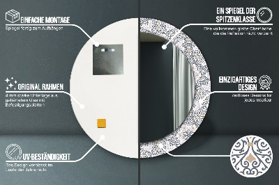 Okrúhle ozdobné zrkadlo na stenu Geometrické ozdoby