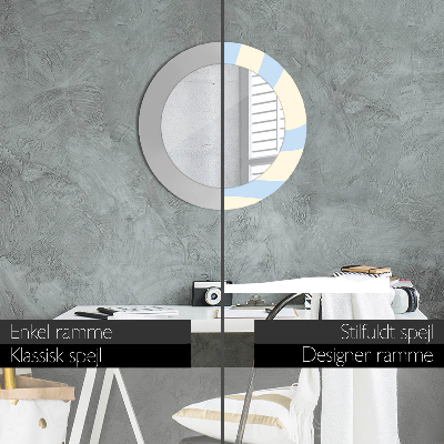 Okrúhle ozdobné zrkadlo Abstraktný tvar