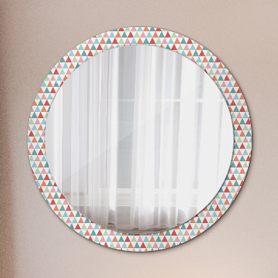 Okrúhle zrkadlo s potlačou Geometrický vzor