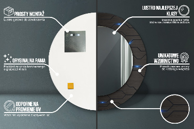 Okrúhle ozdobné zrkadlo Futuristický abstrakt