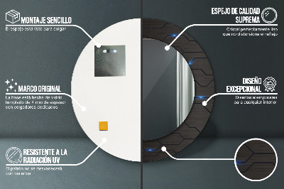 Okrúhle ozdobné zrkadlo Futuristický abstrakt