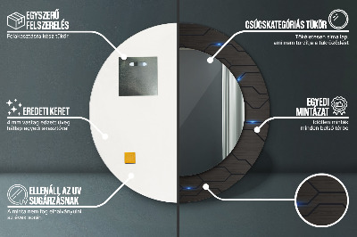 Okrúhle ozdobné zrkadlo Futuristický abstrakt