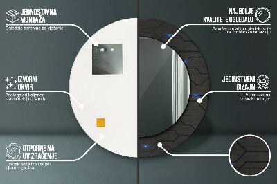 Okrúhle ozdobné zrkadlo Futuristický abstrakt