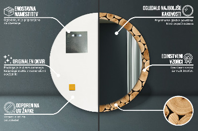 Okrúhle ozdobné zrkadlo Protokoly