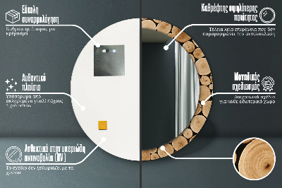 Okrúhle ozdobné zrkadlo Protokoly