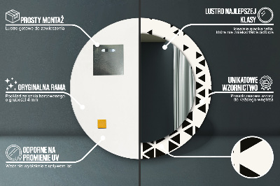 Okrúhle ozdobné zrkadlo Abstraktný geometrický