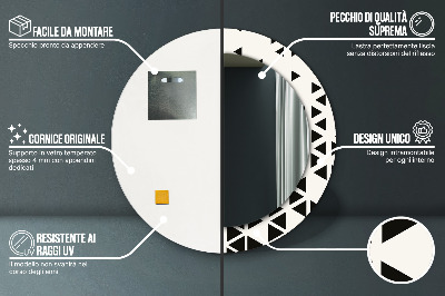 Okrúhle ozdobné zrkadlo Abstraktný geometrický