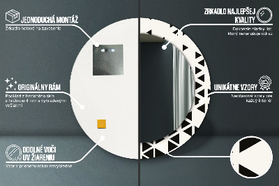 Okrúhle ozdobné zrkadlo Abstraktný geometrický