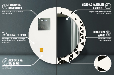 Okrúhle ozdobné zrkadlo Abstraktný geometrický