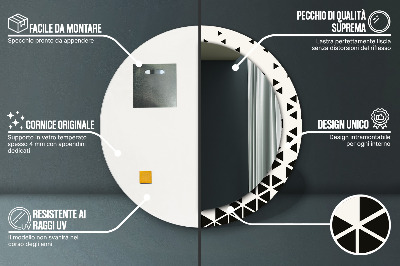 Okrúhle ozdobné zrkadlo Abstraktný geometrický