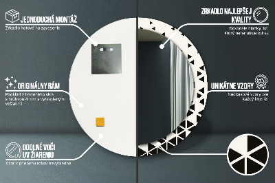 Okrúhle ozdobné zrkadlo Abstraktný geometrický