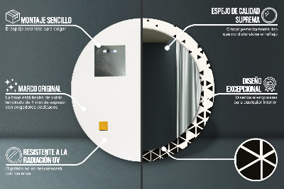 Okrúhle ozdobné zrkadlo Abstraktný geometrický