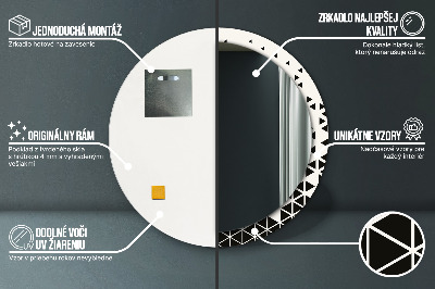 Okrúhle ozdobné zrkadlo Abstraktný geometrický