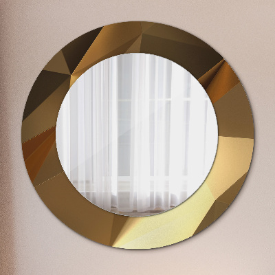 Okrúhle ozdobné zrkadlo Abstrakcia zlata