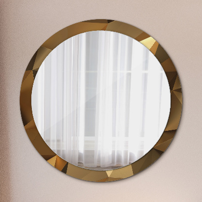 Okrúhle ozdobné zrkadlo Abstrakcia zlata