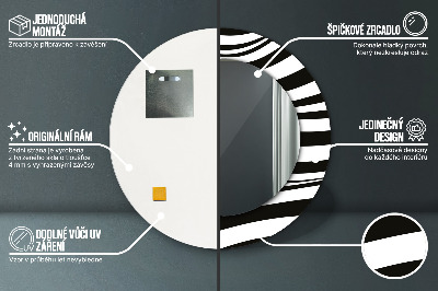 Okrúhle ozdobné zrkadlo Abstraktná vlna