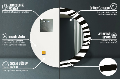 Okrúhle ozdobné zrkadlo Abstraktná vlna