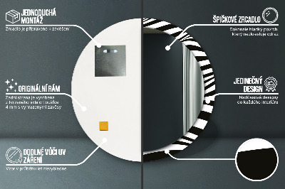 Okrúhle ozdobné zrkadlo Abstraktná vlna