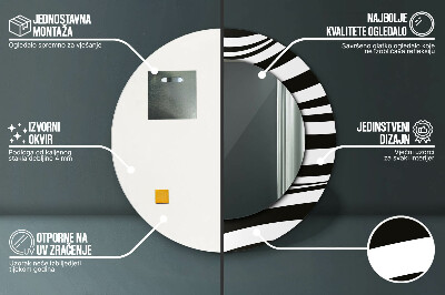 Okrúhle ozdobné zrkadlo Abstraktná vlna