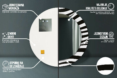 Okrúhle ozdobné zrkadlo Abstraktná vlna