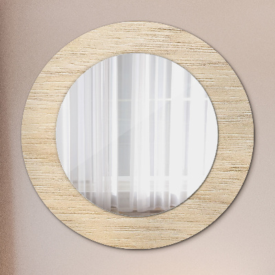 Okrúhle ozdobné zrkadlo na stenu Ľahké drevo