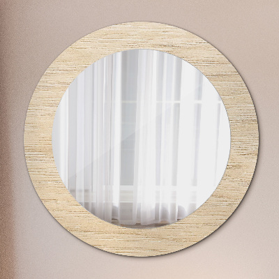 Okrúhle ozdobné zrkadlo na stenu Ľahké drevo