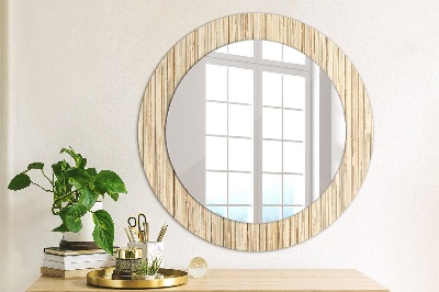 Okrúhle zrkadlo s potlačou Bambusová slama