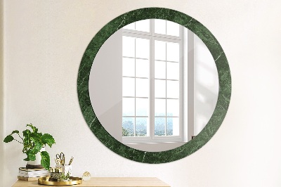 Okrúhle ozdobné zrkadlo na stenu Zelený mramor