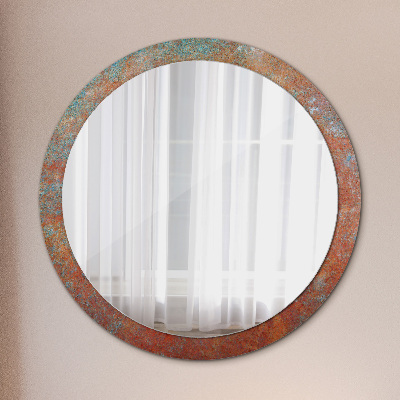 Okrúhle zrkadlo s potlačou Hrdzavý kov