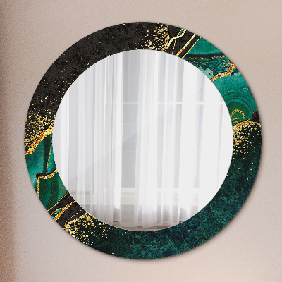 Okrúhle ozdobné zrkadlo Mramorový zelený