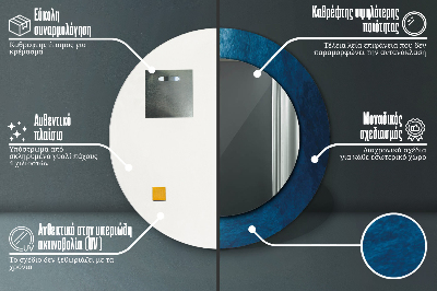 Okrúhle ozdobné zrkadlo Abstraktné umenie