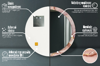 Okrúhle ozdobné zrkadlo Abstraktná tekutina