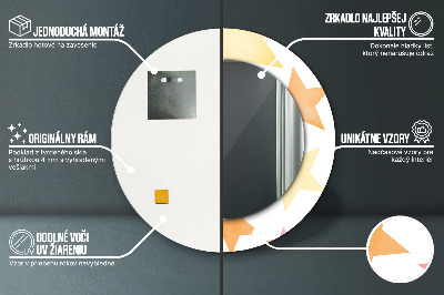 Okrúhle ozdobné zrkadlo na stenu Pastelové hviezdy