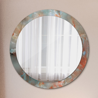 Okrúhle ozdobné zrkadlo na stenu Onyx mranice