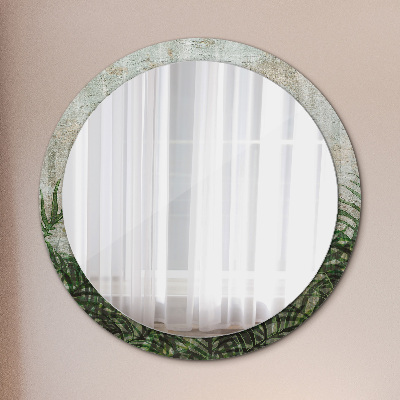 Okrúhle ozdobné zrkadlo Listy papradia