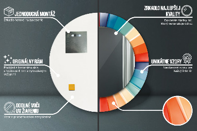 Okrúhle ozdobné zrkadlo Radiálne koncentrické pásy