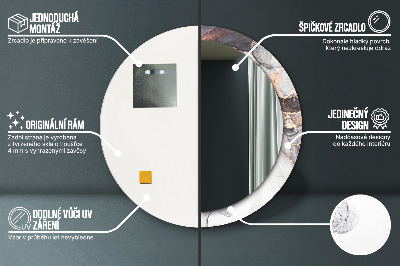 Okrúhle ozdobné zrkadlo Abstraktná tekutina