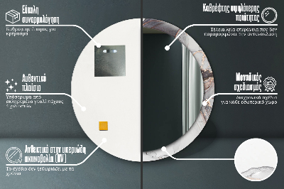 Okrúhle ozdobné zrkadlo Abstraktná tekutina