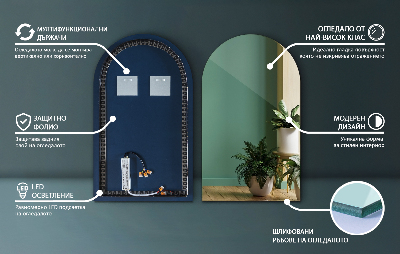 Zaoblené zrkadlo s LED podsvietením