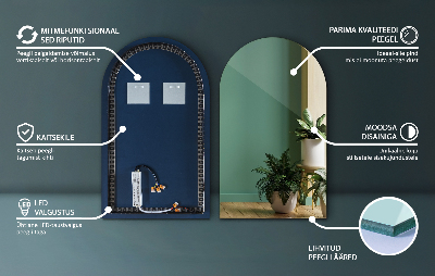 Zaoblené zrkadlo s LED podsvietením