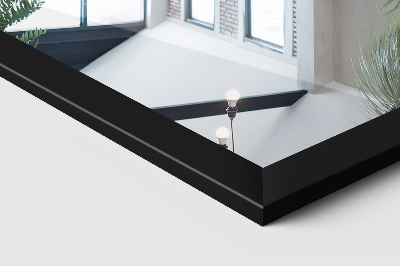 Stoacie zrkadlo s čiernym rámom 36x156 cm