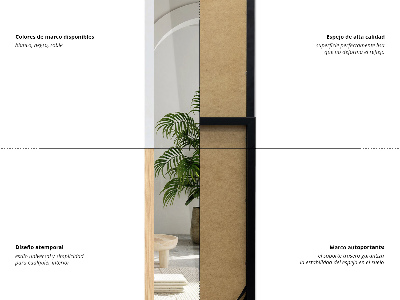 Stoacie zrkadlo s dubovým rámom 36x156 cm