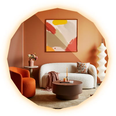 Geometrické zrkadlo s LED podsvietením