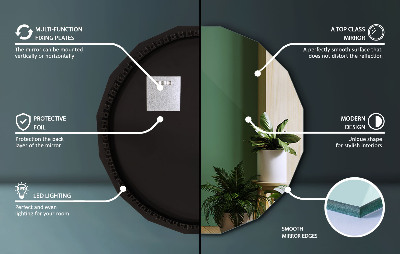 Geometrické zrkadlo s LED podsvietením