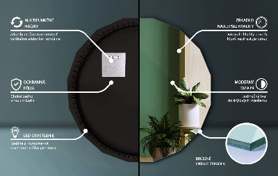 Geometrické zrkadlo s LED podsvietením