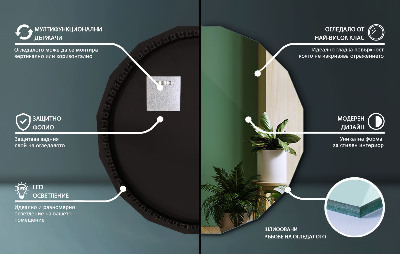 Geometrické zrkadlo s LED podsvietením