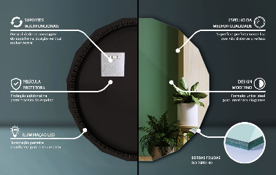 Geometrické zrkadlo s LED podsvietením