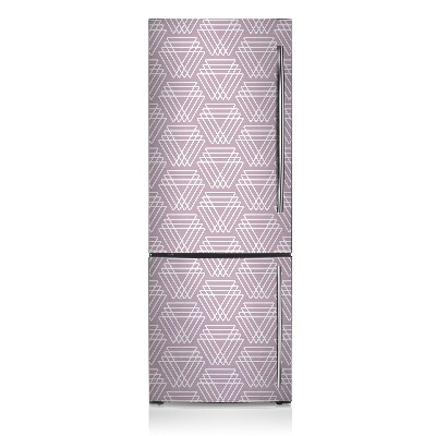 Dekoratívne magnety na chladničku Ružové trojuholníky